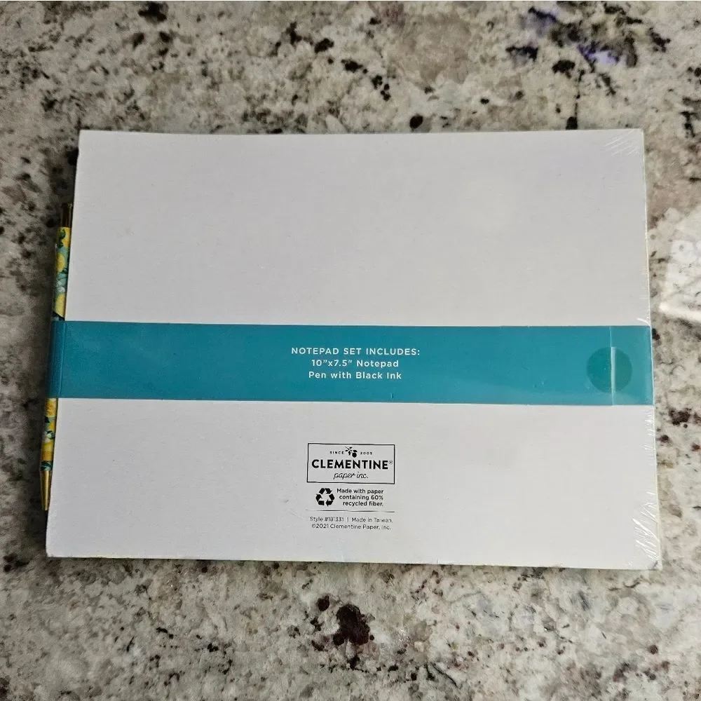 Clementine Calendar Notepad Set with Pen